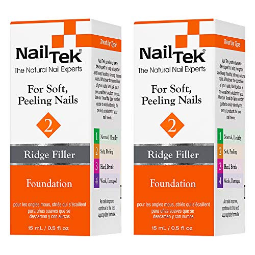 Nail Tek Foundation 2 Ridge Filling Strengthening Base Coat for Soft and Peeling Nails 05 oz 2Pack Nail Tek Foundation 2 Ridge Filling Strengthening Base Coat for Soft and Peeling Nails 05 oz 2Pack