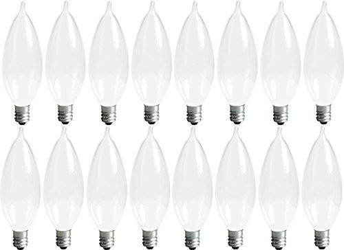 GE Bent Tip Decorative Light Bulbs 60 Watt 640 Lumen Candelabra Light Bulb Base Soft White 16Pack Chandelier Light Bulbs