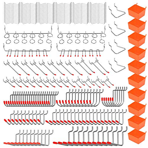 HORUSDY 228Piece Pegboard Hooks Set Pegboard Hooks Assortment for Organizing Various Tools