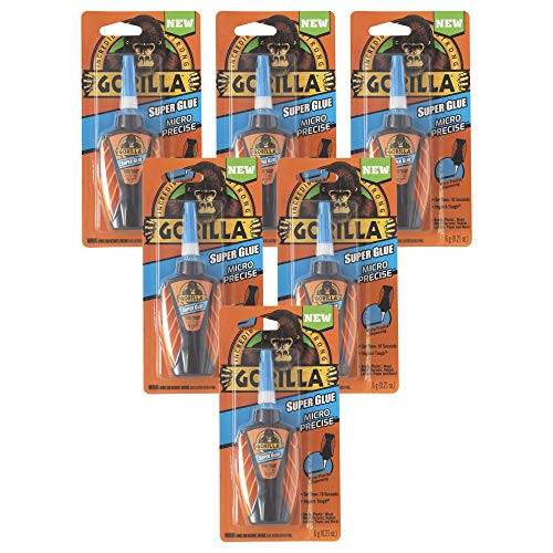 Gorilla Micro Precise Super Glue 6Pack Clear 6 Piece