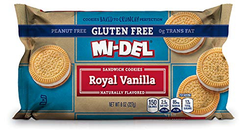 MIDEL Gluten Free Cookies Vanilla Sandwich 8 Ounce Pack of 12 MIDEL Gluten Free Cookies Vanilla Sandwich 8 Ounce Pack of 12