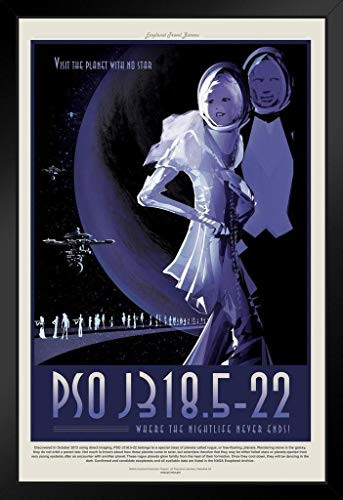 PSO J3185 22 NASA Space Travel Black Wood Framed Poster 14x20