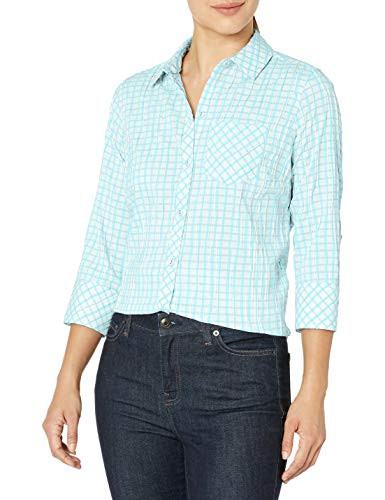 Foxcroft Womens Button Up Island Sky 12