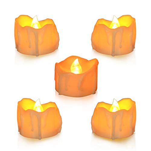Youngerbaby 12pcs Flicker Yellow Amber Battery Operated Candles Unscented Small Flameless Candles Electric LED Candle Led Tea Lights for Wedding Christmas and Party (12pcs Flickering Yellow) Youngerbaby 12pcs Flicker Yellow Amber Battery Operated Candles Unscented Small Flameless Candles Electric LED Candle Led Tea Lights for Wedding Christmas and Party (12pcs Flickering Yellow)