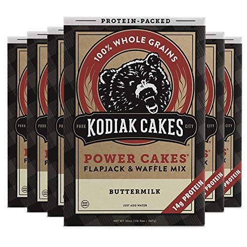 Kodiak Cakes Protein Pancake Power Cakes Flapjack and Waffle Baking Mix Buttermilk 20 Ounce Pack of 6 Kodiak Cakes Protein Pancake Power Cakes Flapjack and Waffle Baking Mix Buttermilk 20 Ounce Pack of 6