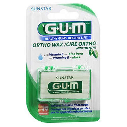 GUM Ortho Wax Mint  each Pack of 3