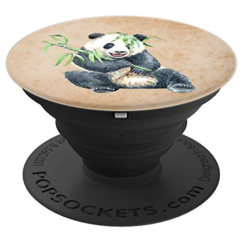 Cute Playful Adorable Panda Bear Bamboo Wildlife Animal PopSockets Grip and Stand for Phones and Tablets
