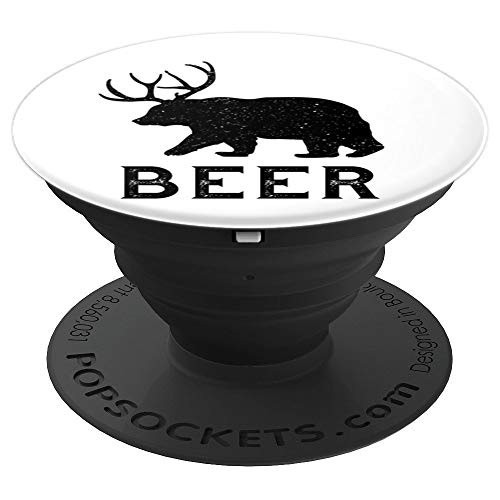 Beer Deer Bear Beer Lovers Funny Vintage PopSockets Grip and Stand for Phones and Tablets