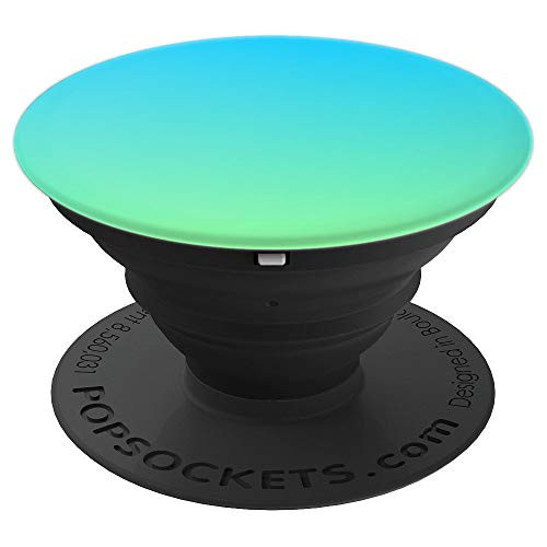 Retro Teal Blue Gradient Ombre Aesthetic Fading Color Blue PopSockets Grip and Stand for Phones and Tablets