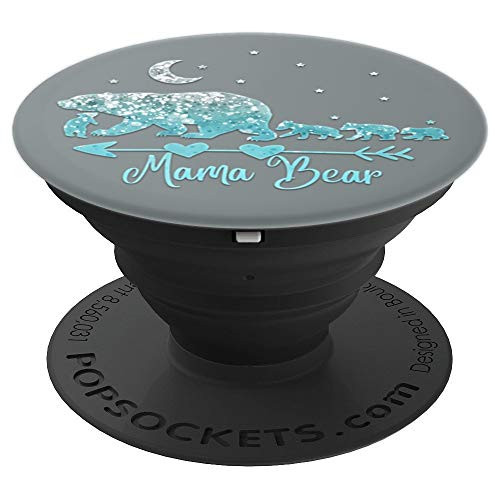 ice light Blue Mama bear Four cubs On Slate Gray PopSockets Grip and Stand for Phones and Tablets ice light Blue Mama bear Four cubs On Slate Gray PopSockets Grip and Stand for Phones and Tablets