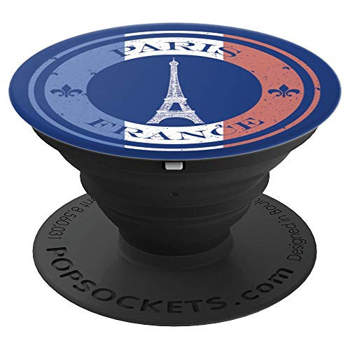 Eiffel Tower French Flag Paris Souvenir PopSockets Grip and Stand for Phones and Tablets