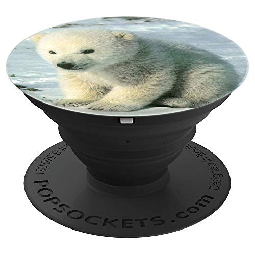 Baby Polar Bear Cute Save Wild World Animals PopSockets Grip and Stand for Phones and Tablets