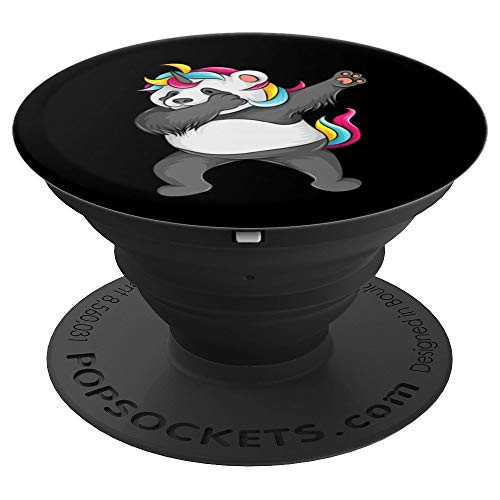 Dabbing Panda Unicorn  Funny Black White Bear Kids Dab Gift PopSockets Grip and Stand for Phones and Tablets