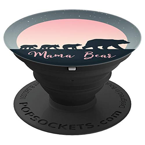Mama Bear with 3 Cubs Pink Moon Stars Phone Grip For Mom PopSockets Grip and Stand for Phones and Tablets Mama Bear with 3 Cubs Pink Moon Stars Phone Grip For Mom PopSockets Grip and Stand for Phones and Tablets