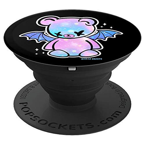 Pastel Goth Kawaii Teddy Bear Bat Wings Dead Creepy Cute PopSockets Grip and Stand for Phones and Tablets