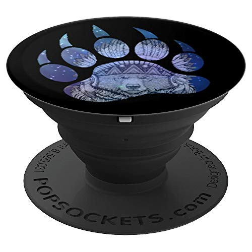 Native American Bear Claw Spirit Animal Totem Design PopSockets Grip and Stand for Phones and Tablets