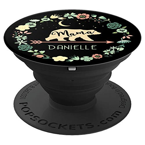 Danielle Name Phone Grip Floral Mama Bear Gift For Mom PopSockets Grip and Stand for Phones and Tablets
