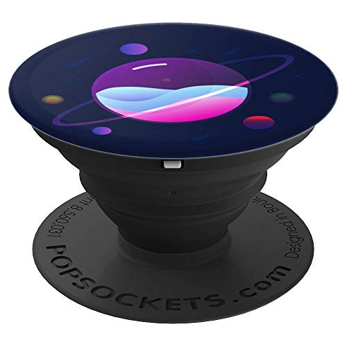 Solar System Design  Planet Saturn  Gift for Space Lover PopSockets Grip and Stand for Phones and Tablets