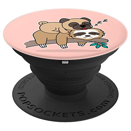 Sloth PhoneGrip Pug Rose Cool Cute Mothers Day Gift PopSockets Grip and Stand for Phones and Tablets