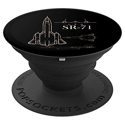 Military Jet SR71 Blackbird Pilot Airman PopSockets Grip and Stand for Phones and Tablets