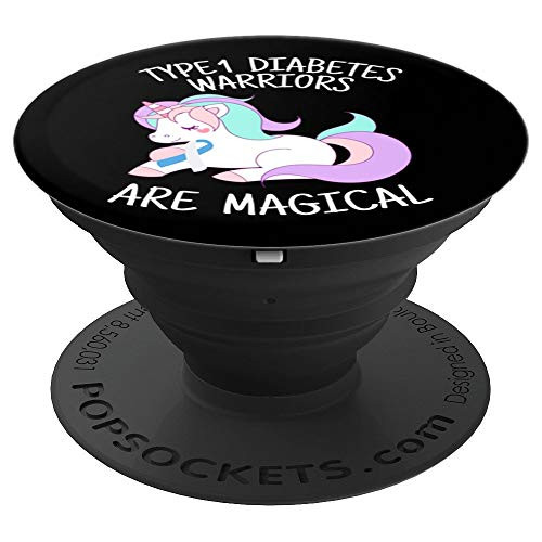 Unicorn Diabetes Warrior Gift Type 1 Diabetes Awareness PopSockets Grip and Stand for Phones and Tablets