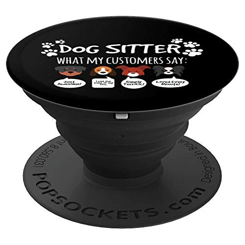 Dog Sitter Funny Dogs Faces Reaction Caring Grooming Stylist PopSockets Grip and Stand for Phones and Tablets