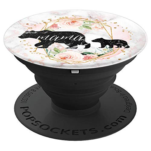 Mama Bear Baby Cub Blush Pink Marble Floral New Mom Gift PopSockets Grip and Stand for Phones and Tablets Mama Bear Baby Cub Blush Pink Marble Floral New Mom Gift PopSockets Grip and Stand for Phones and Tablets