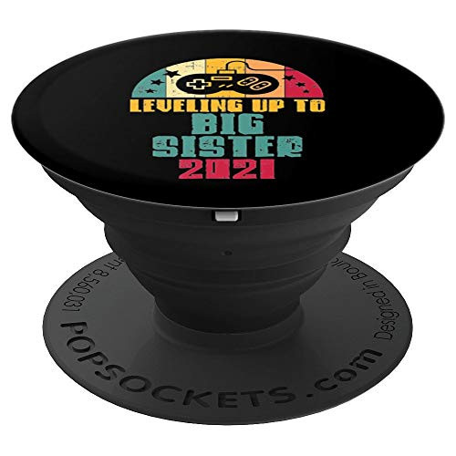 Leveling Up To Big Sister 2021 Gamer Baby Announcement Gift PopSockets Grip and Stand for Phones and Tablets Leveling Up To Big Sister 2021 Gamer Baby Announcement Gift PopSockets Grip and Stand for Phones and Tablets