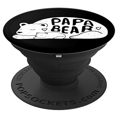 Papa Bear  Gift for Dad PACT002a PopSockets Grip and Stand for Phones and Tablets