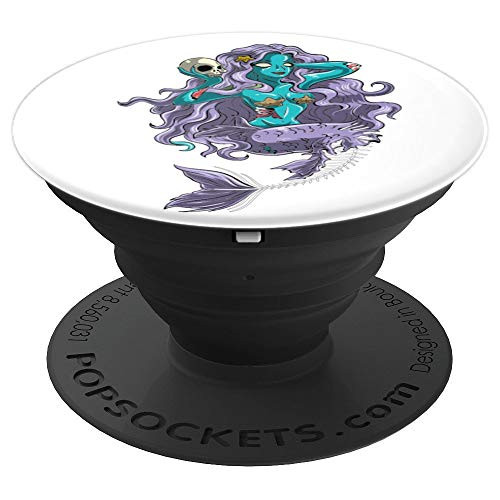 Halloween Zombie Pin Up Skeleton Mermaid PopSockets Grip and Stand for Phones and Tablets