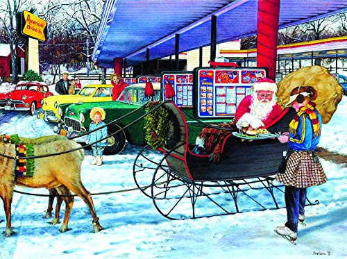 Sunsout 2019 Pit Stop by Artist Susan Brabeau 1000 Piece Food and Drink Jigsaw Puzzle