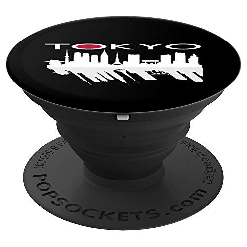 TOKYO JAPAN SKYLINE  REFLECTION OF BUILDING TOWER TEMPLE PopSockets Grip and Stand for Phones and Tablets