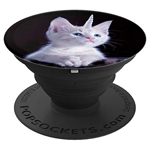 Cute Unicorn Kitten Unicat Caticorn Magical Cat Lover Gift PopSockets Grip and Stand for Phones and Tablets