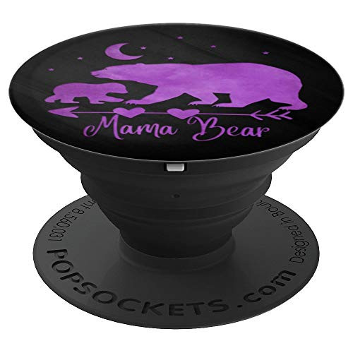 Vintage Purple Mama Bear and One Cub On Black PopSockets Grip and Stand for Phones and Tablets Vintage Purple Mama Bear and One Cub On Black PopSockets Grip and Stand for Phones and Tablets