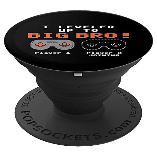 Leveled Up Big Bro Gamer Baby Announcement New Brother Gift PopSockets Grip and Stand for Phones and Tablets Leveled Up Big Bro Gamer Baby Announcement New Brother Gift PopSockets Grip and Stand for Phones and Tablets