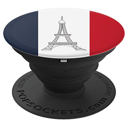 Eiffel Tower Paris France Flag PopSockets Grip and Stand for Phones and Tablets