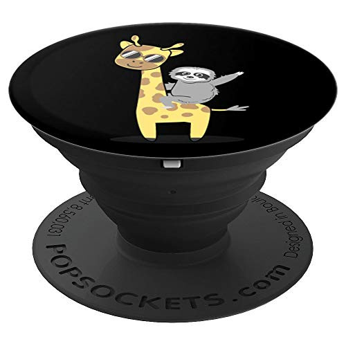 Giraffe Accessory Sloth Pink Black Cool Cute Gift PopSockets Grip and Stand for Phones and Tablets Giraffe Accessory Sloth Pink Black Cool Cute Gift PopSockets Grip and Stand for Phones and Tablets