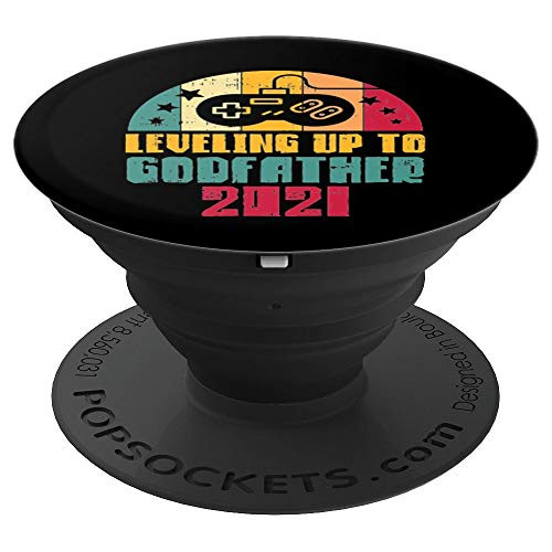 Leveling Up Godfather 2021 Gamer Pregnancy Announcement Gift PopSockets Grip and Stand for Phones and Tablets Leveling Up Godfather 2021 Gamer Pregnancy Announcement Gift PopSockets Grip and Stand for Phones and Tablets