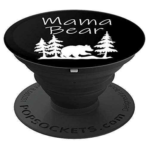 Mama Bear Black PopSockets Grip and Stand for Phones and Tablets