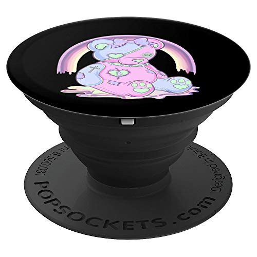 Pastel Goth Teddy Bear Japanese Anime Kawaii Menhera PopSockets Grip and Stand for Phones and Tablets