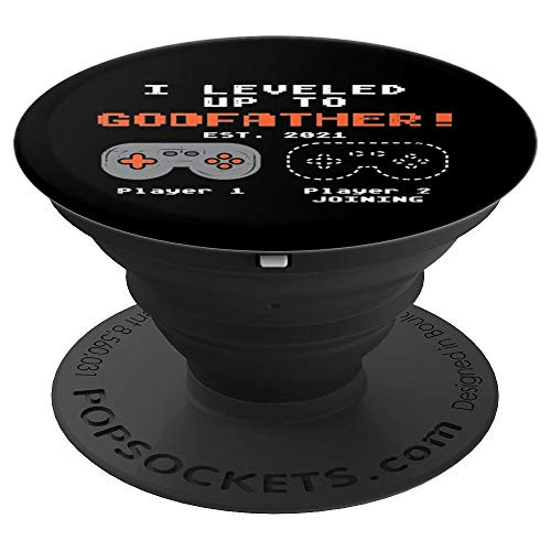 Leveled Up To Godfather 2021 Gamer Baby Announcement Gift PopSockets Grip and Stand for Phones and Tablets Leveled Up To Godfather 2021 Gamer Baby Announcement Gift PopSockets Grip and Stand for Phones and Tablets