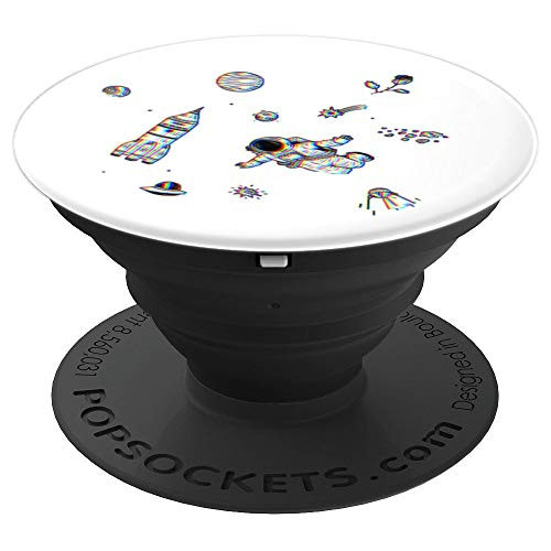 Outer Space  White PopSockets Grip and Stand for Phones and Tablets