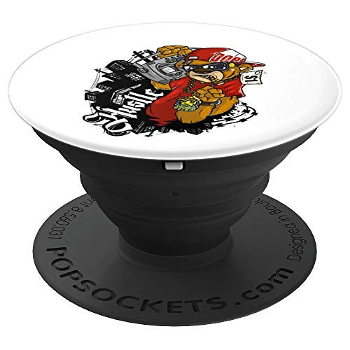 Hustle Hard Hip Hop Teddy Bear Gangster Rap Get Money Tee PopSockets Grip and Stand for Phones and Tablets