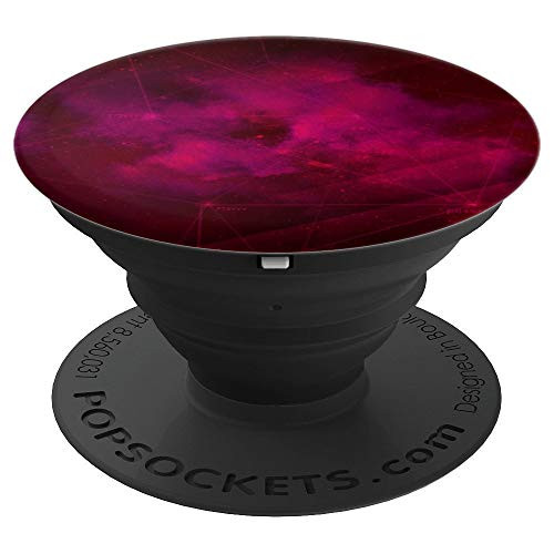 Solar system Purple Red Color  Galaxy Space Nebula PopSockets Grip and Stand for Phones and Tablets