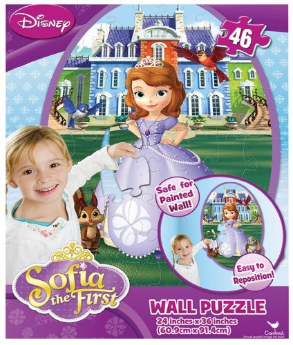 Disney Princess Sofia the First 46 Piece Repositionable Wall Puzzle - Kids Room