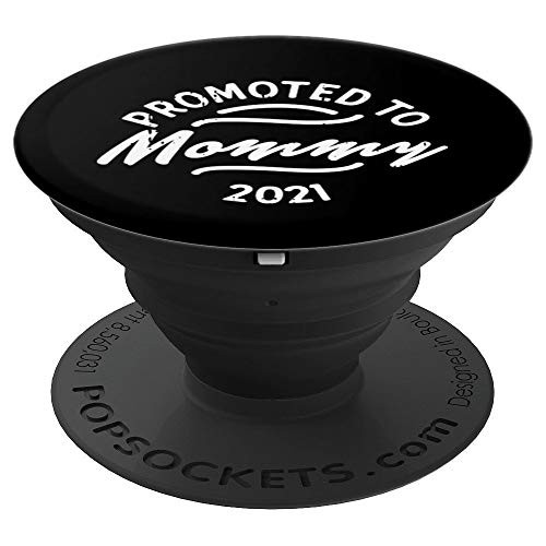 Promoted To Mommy 2021 Pregnancy Announcement New Mom Gift PopSockets Grip and Stand for Phones and Tablets