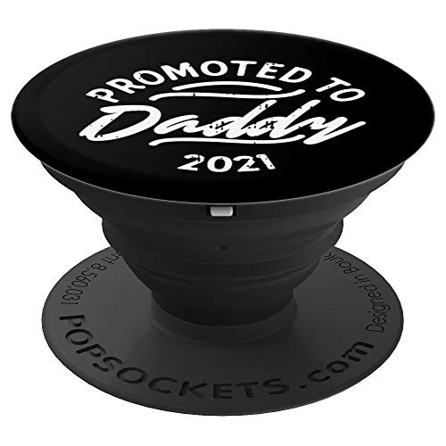 Promoted To Daddy 2021 Pregnancy Announcement New Dad Gift PopSockets Grip and Stand for Phones and Tablets