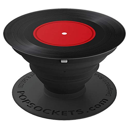 Retro Vinyl Record Turntable Funny Music Vintage Lover Gift PopSockets Grip and Stand for Phones and Tablets