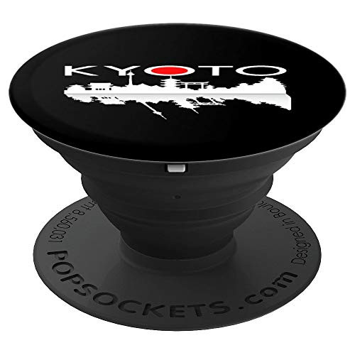 KYOTO JAPAN SKYLINE  REFLECTION OF BUILDING TOWER TEMPLE PopSockets Grip and Stand for Phones and Tablets