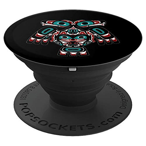 Alaska Native American Indian Tlingit Eagle Bear Clan Spirit PopSockets Grip and Stand for Phones and Tablets